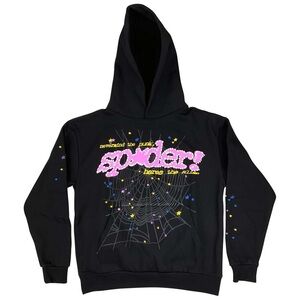 Spyder Black Hoodie with Pink and Yellow Accents